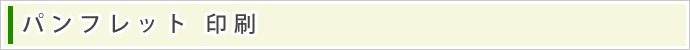 パンフレット 印刷