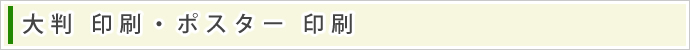 大判印刷・ポスター 印刷